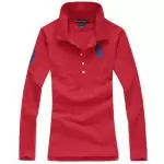 t-shirt manche longue ralph lauren promo red